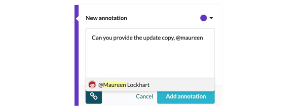 use software to @mention team members for clarity