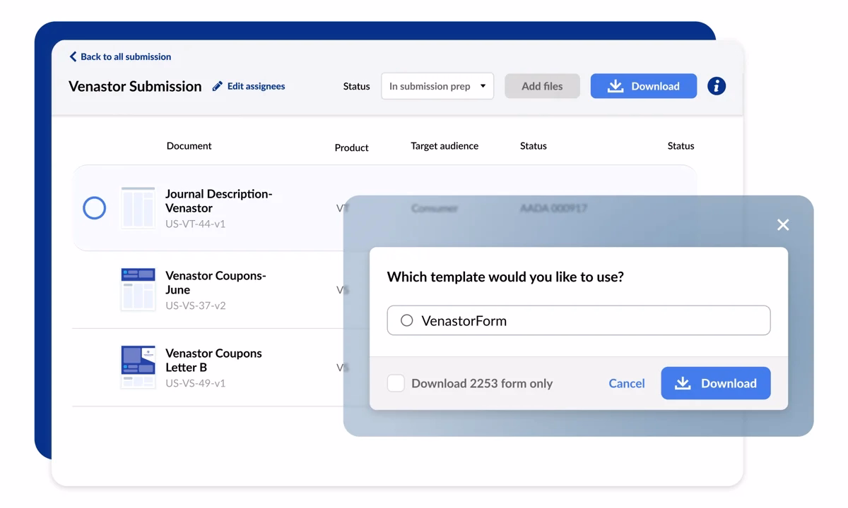 streamline submission process- health authority